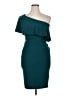 Xscape Solid Teal Cocktail Dress Size 14 - photo 1