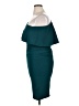 Xscape Solid Teal Cocktail Dress Size 14 - photo 5