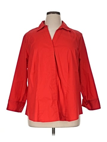 Riders by Lee 3/4 Sleeve Button-Down Shirt (view 1)