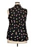 Nic + Zoe 100% Polyester Black Sleeveless Blouse Size XXL - photo 2