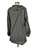 Ali Miles Checkered-gingham Black Poncho Size M - photo 2