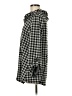 Ali Miles Checkered-gingham Black Poncho Size M - photo 5