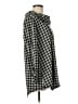 Ali Miles Checkered-gingham Black Poncho Size M - photo 4