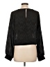 Glam 100% Polyester Chevron-herringbone Black Long Sleeve Blouse Size L - photo 2
