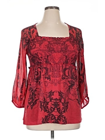 One World 3/4 Sleeve Blouse (view 1)