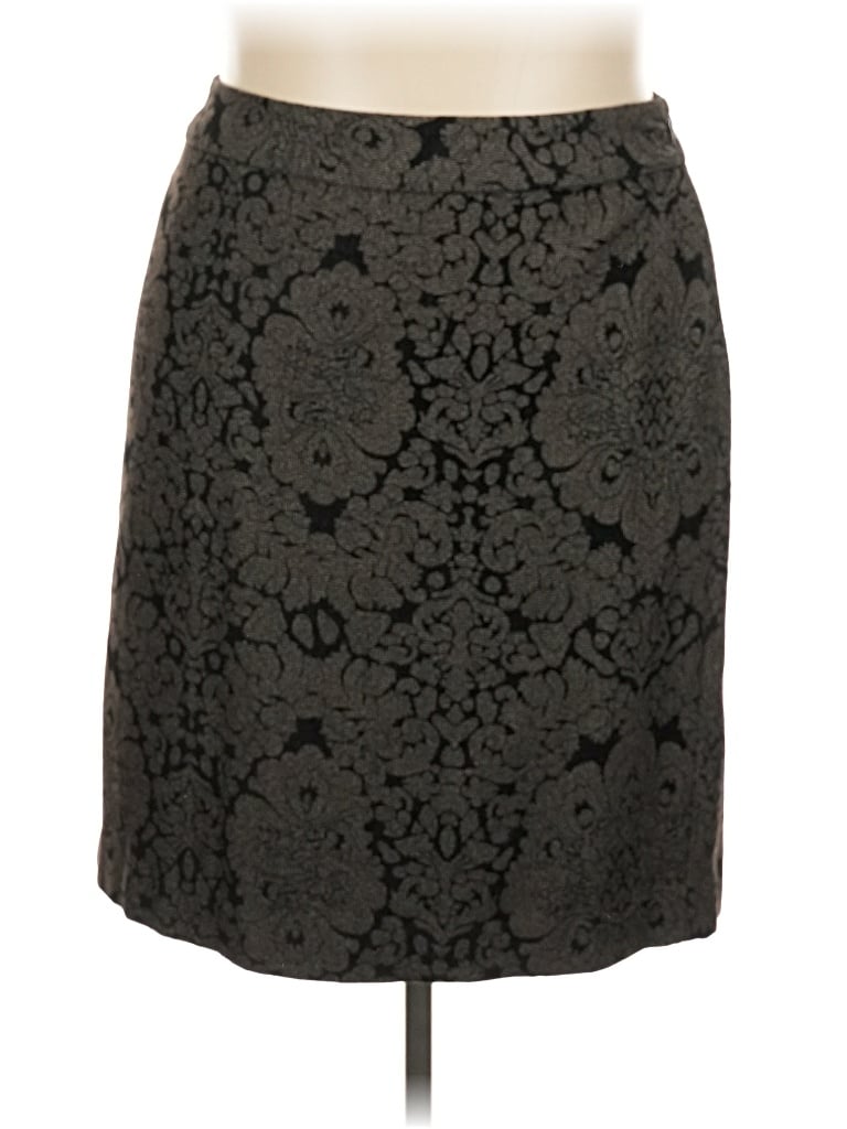 Pre-owned Evan Picone Formal Skirt In Gray