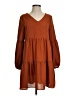 Unbranded Solid Brown Casual Dress Size S - photo 1