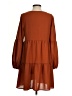Unbranded Solid Brown Casual Dress Size S - photo 2