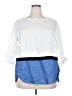 J.Jill Color Block White 3/4 Sleeve Blouse Size 2X - photo 1