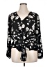 Maurices 100% Polyester Black Long Sleeve Blouse Size XL - photo 1
