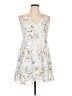 Apt. 9 100% Polyester Floral White Casual Dress Size L - photo 1