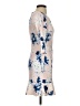 Zara Basic Floral Blue Cocktail Dress Size S - photo 4