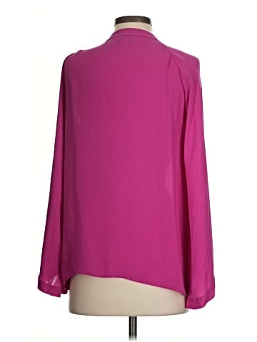 Elizabeth and James Long Sleeve Silk Top (view 2)