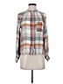 Pilcro Plaid Orange Long Sleeve Blouse Size XXS - photo 1