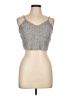 Shein 100% Polyester Silver Tank Top Size 12 - photo 1