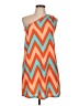 Kieu's 100% Polyester Chevron-herringbone Orange Cocktail Dress Size L - photo 1