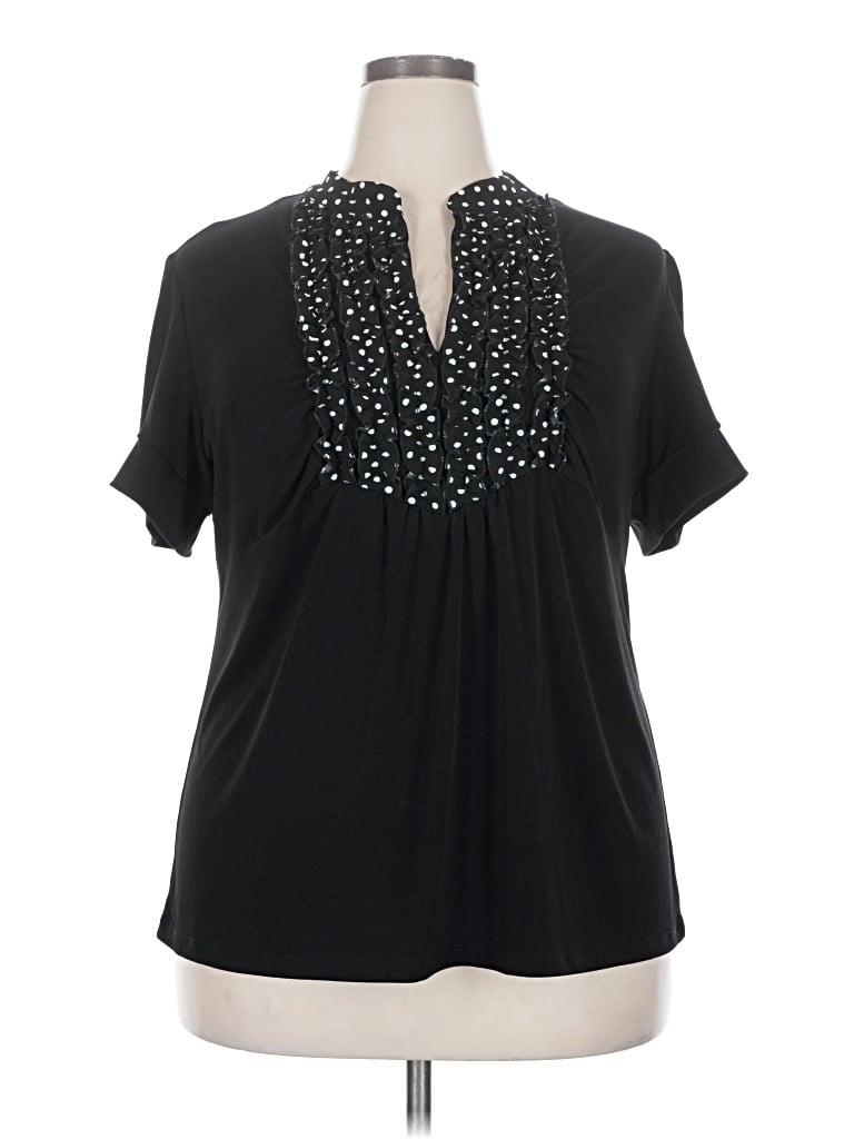Pre-owned Lane Bryant Short Sleeve T-shirt In Black
