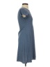 She + Sky Solid Blue Casual Dress Size S - photo 4