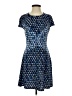 BCBGMAXAZRIA Argyle Blue Casual Dress Size S - photo 1