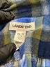 Lands' End 100% Cotton Plaid Blue Long Sleeve Button-Down Shirt Size M (tall) - photo 7