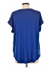 Pleione 100% Polyester Blue Short Sleeve Blouse Size L - photo 2