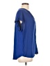 Pleione 100% Polyester Blue Short Sleeve Blouse Size L - photo 4