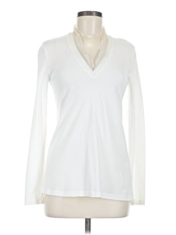 Brunello Cucinelli Long Sleeve Silk Top (view 1)