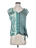 Tiny Teal Sleeveless Blouse Size XS - photo 1