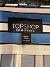 Topshop 100% Polyester Stripes Blue Casual Pants Size 12 - photo 3