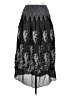 Lapis Graphic Gray Black Casual Skirt One size - photo 1