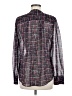 Chico's 100% Polyester Tweed Plaid Polka Dots Black Gray Long Sleeve Blouse Size Med (1) - photo 2
