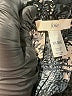 Joie 100% Polyester Black Silver Sleeveless Blouse Size XXL - photo 7