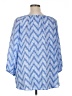Fred David Blue 3/4 Sleeve Blouse Size 1X - photo 2