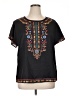 Shein Curve Black Short Sleeve Blouse Size 0X - photo 1