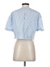 Express Blue Short Sleeve Blouse Size XS - photo 2