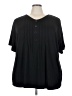 Fantaslook Black Short Sleeve Top Size 4X - photo 1