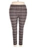 PASSPORTS Plaid Brown Casual Pants Size 3X - photo 1