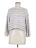 Madewell Stripes Silver Pullover Sweater Size M - photo 1