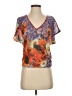 Dream Daily 100% Polyester Orange Short Sleeve Blouse Size S - photo 1