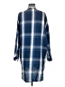 Zara TRF Plaid Blue 3/4 Sleeve Button-Down Shirt Size M - photo 2