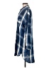 Zara TRF Plaid Blue 3/4 Sleeve Button-Down Shirt Size M - photo 5