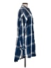 Zara TRF Plaid Blue 3/4 Sleeve Button-Down Shirt Size M - photo 4