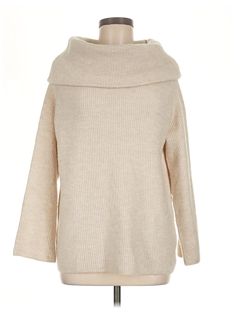 Pre-owned H&m Turtleneck Sweater In Tan