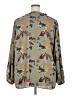 Well Worn Floral Green Long Sleeve Blouse Size 2X - photo 2