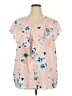Lane Bryant 100% Polyester Pink Short Sleeve Blouse Size 18 - photo 1