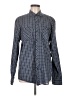Michael Brandon Checkered-gingham Blue Long Sleeve Button-Down Shirt Size M - photo 1