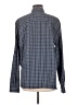 Michael Brandon Checkered-gingham Blue Long Sleeve Button-Down Shirt Size M - photo 2