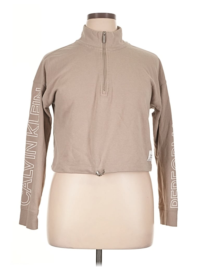 Pre-owned Calvin Klein Performance Sweatshirt In Tan