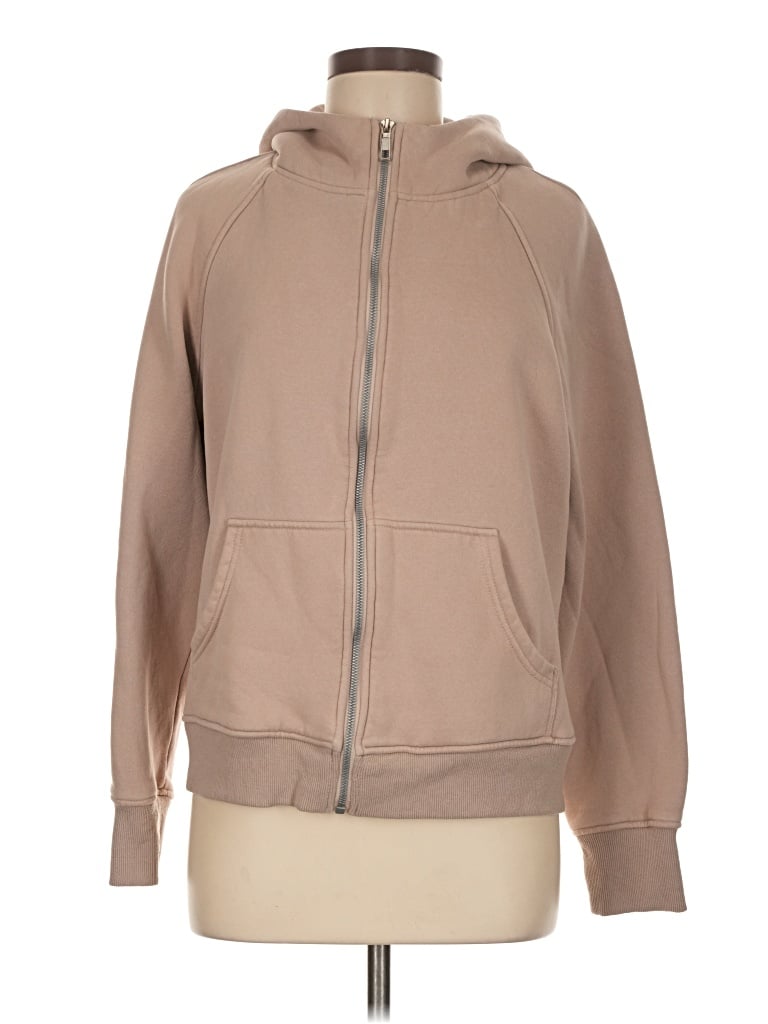 Pre-owned Trendy Queen Zip Up Hoodie In Tan