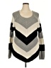 RD Style Chevron-herringbone Gray Pullover Sweater Size XXL - photo 1